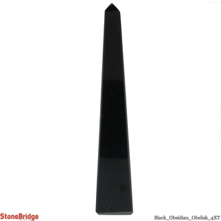 Black Obsidian Obelisk #4 Extra Tall - 4 1/4" to 6"    from Stonebridge Imports