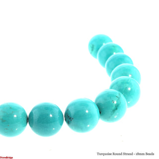 Turquoise Round Strand - 18mm Beads    from Stonebridge Imports