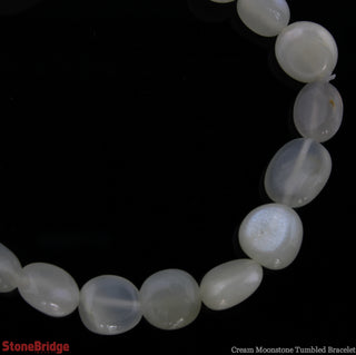 Moonstone Cream Tumbled Bracelets    from Stonebridge Imports