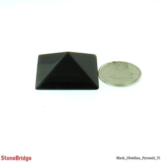 Black Obsidian A Pyramid Tiny #1 - 3/4" to 1"    from Stonebridge Imports