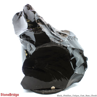 Obsidian Black Boulder Cut-Base U#86 - 18 3/4"    from Stonebridge Imports