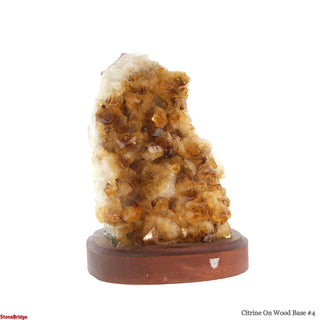 Citrine Cluster on Wood Base #4 - 9" (Enhanced) from Stonebridge Imports