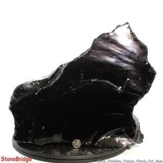 Obsidian Black Boulder Cut-Base U#6 - 11"    from Stonebridge Imports