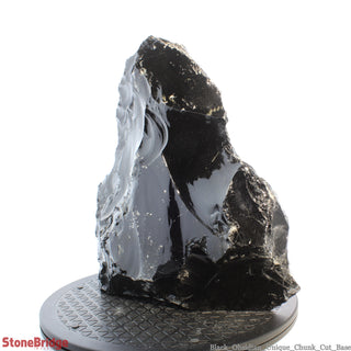 Obsidian Black Boulder Cut-Base U#16 - 12 1/2"    from Stonebridge Imports