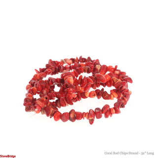 Coral Red Chip Strands - 5mm to 8mm    from Stonebridge Imports