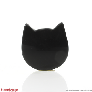 Black Obsidian Cat Cabochon - 1 1/2"    from Stonebridge Imports