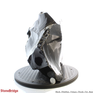 Obsidian Black Boulder Cut-Base U#19 - 11 1/2"    from Stonebridge Imports