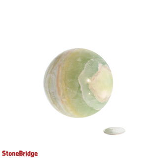 Calcite Green Sphere - Medium #1 - 2 3/4"    from Stonebridge Imports