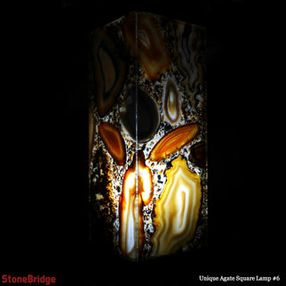 Agate Slice Tower Lamp U#6 - 40cm    from Stonebridge Imports