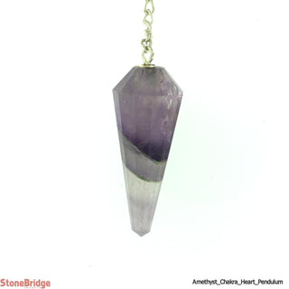 Amethyst Chakra Pendulum With Heart Bead    from Stonebridge Imports