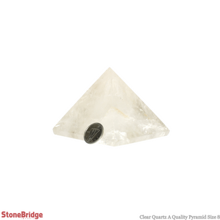 Clear Quartz A Pyramid #8 - 3" to 3 1/2" Wide    from Stonebridge Imports