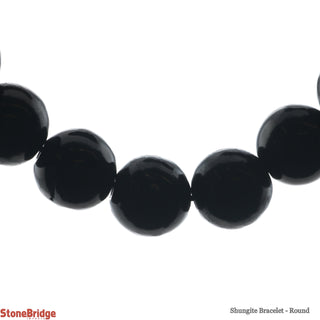 Shungite Bracelet Round - 12mm    from Stonebridge Imports