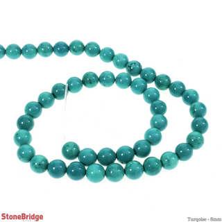 Turquoise Round Strand - 8mm Beads    from Stonebridge Imports