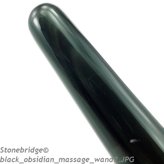 Obsidian Rounded Massage Wand - Small #2 - 2 1/2"    from Stonebridge Imports