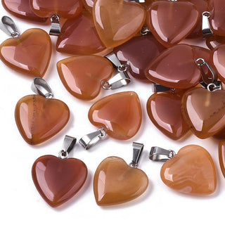 Carnelian Heart Pendants    from Stonebridge Imports
