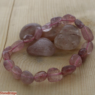 Cherry Quartz (Dyed) Tumbled Bracelets    from Stonebridge Imports