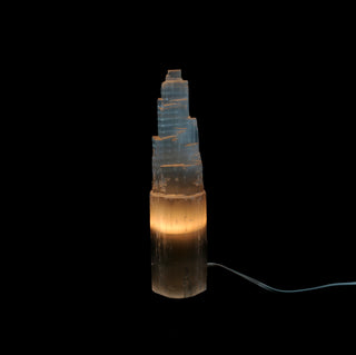 Selenite Tower Lamp - Extra Large 14” Tall    from Stonebridge Imports
