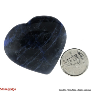 Sodalite Crystal Heart #2 - 40Mm (1" to 2")    from Stonebridge Imports