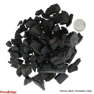 Black Tourmaline Chips - Tiny    from Stonebridge Imports