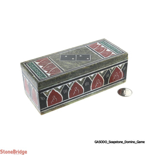 Soapstone Domino Game - Small 4 1/2" box    from Stonebridge Imports