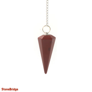 Red Jasper Pendulum 6 Facets & Ring    from Stonebridge Imports