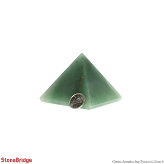 Green Aventurine Pyramid #6 - 2 1/2" to 2 3/4" Wide    from Stonebridge Imports
