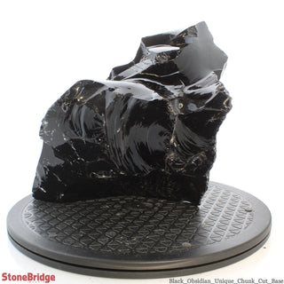 Obsidian Black Boulder Cut-Base U#11 - 9 1/2"    from Stonebridge Imports