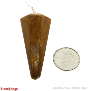 Yellow Jasper Pendulum 6 Facets & Ring    from Stonebridge Imports
