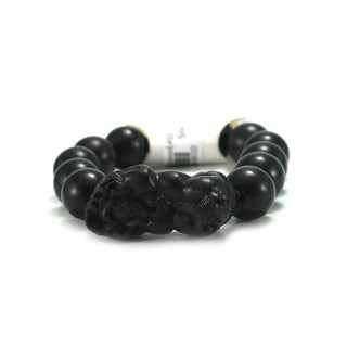 Mala Bracelet "Black Rosewood & Charm" #22    from Stonebridge Imports