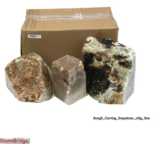 Soapstone Chunk - 22 lb Box    from Stonebridge Imports