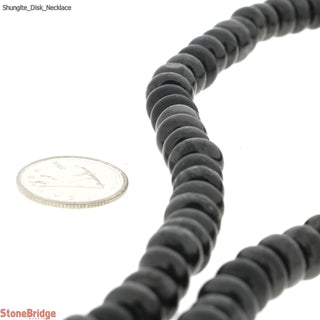 Shungite Bead Necklace - Disk - 8mm    from Stonebridge Imports