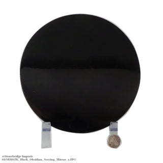 Obsidian Black Scrying Mirror - 6" Diameter    from Stonebridge Imports