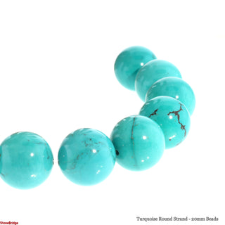 Turquoise Round Strand - 20mm Beads    from Stonebridge Imports