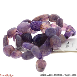 Purple Agate - Nugget Strand 15" Long    from Stonebridge Imports
