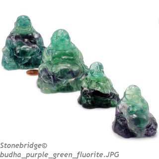 Fluorite Budha Carving - Small: (1 3/4" x 1 1/2"    from Stonebridge Imports