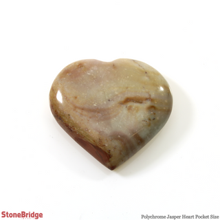 Polychrome Jasper Heart Pocket #1 - 3/4" to 1"    from Stonebridge Imports