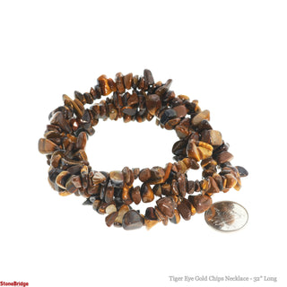 Tiger Eye Gold Chip Strands - 5mm to 8mm    from Stonebridge Imports