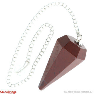 Red Jasper Pendulum 6 Facets & Bead    from Stonebridge Imports