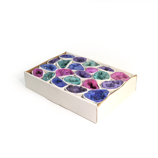 Dyed Quartz Geode Box - 18 to 25pc Set    from Stonebridge Imports