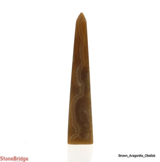 Brown Aragonite Obelisk #3 - 4" to 5"    from Stonebridge Imports